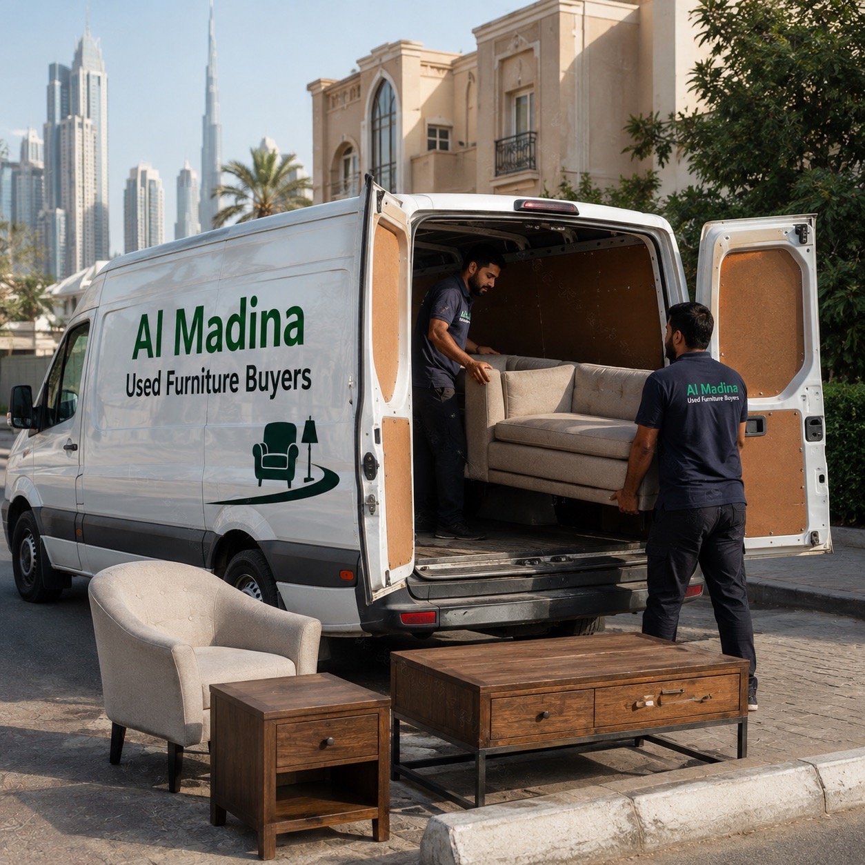 Al Madina used furniture pickup team in Dubai